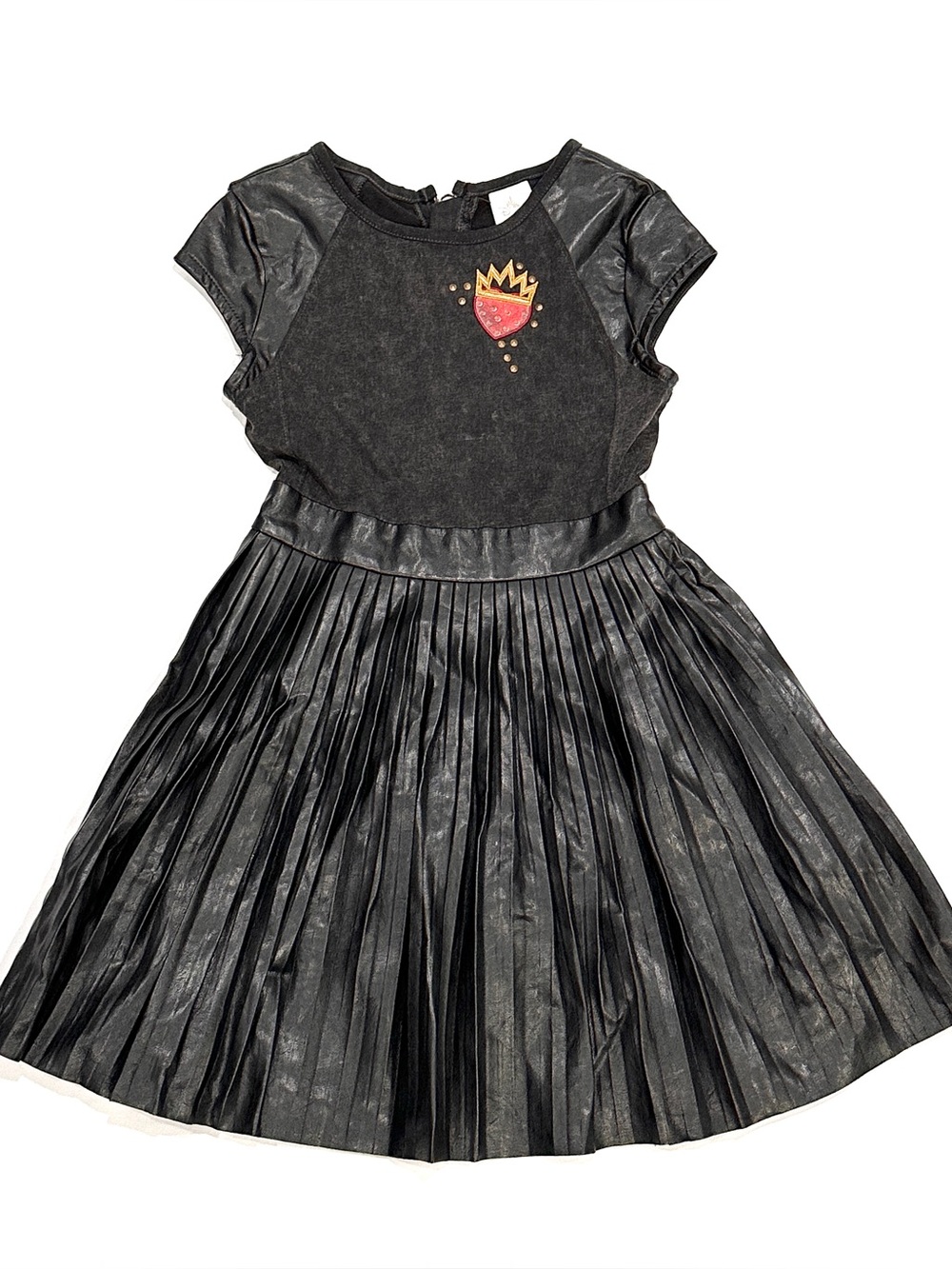 Disney Store Authentic Descendants 3 Evie Faux Leather Pleated Dress